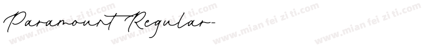 Paramount Regular字体转换